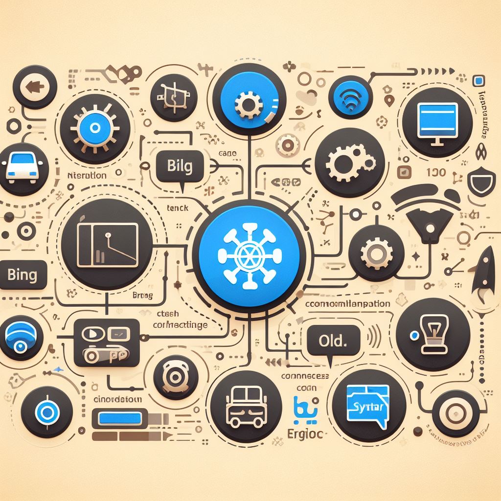 A graphical representation of the natural language interface for connecting and controlling different systems, including old ones, with Bing