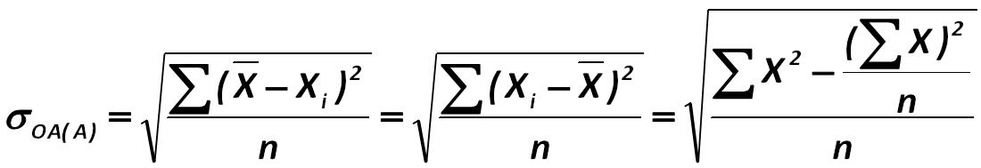 The  classical  approach  involves  the  calculation  of  the  absolute  standard  deviation from the formula:  [Such prominent scientists are the followers of this approach as: Y.R. Magnus, P.K. Katishev, A.A.  Presetskiy.]