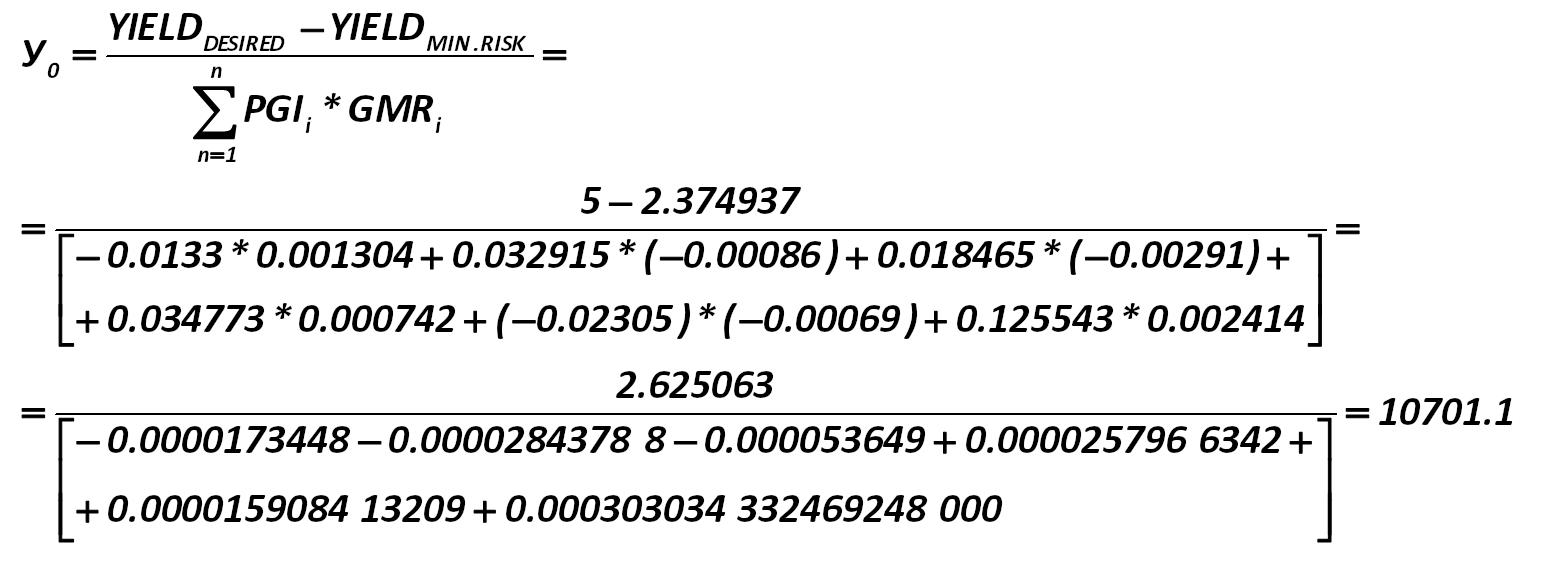 Y0 in this case will also change its form to: [Alexander Shemetev]