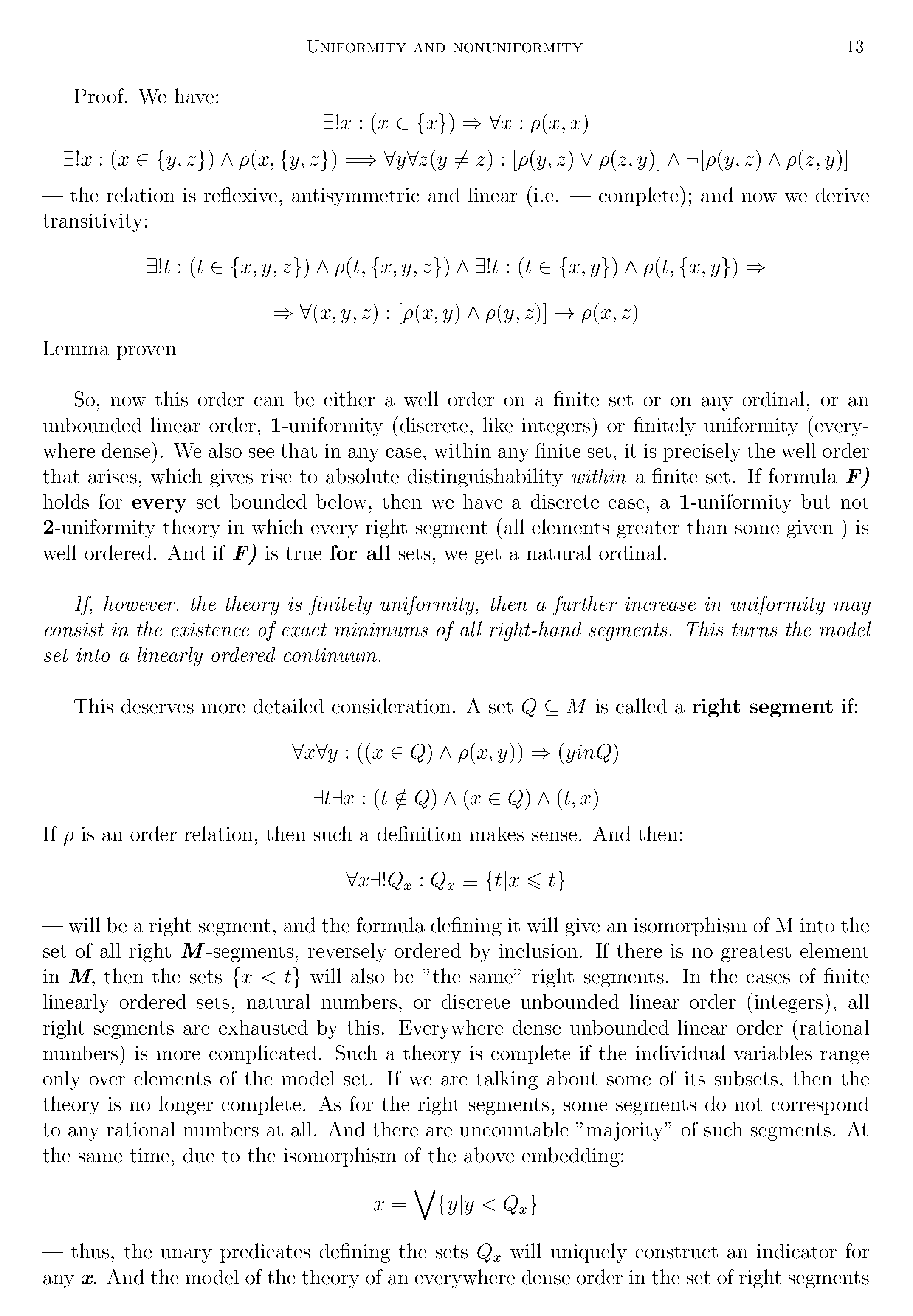 right segments